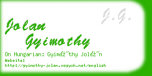 jolan gyimothy business card